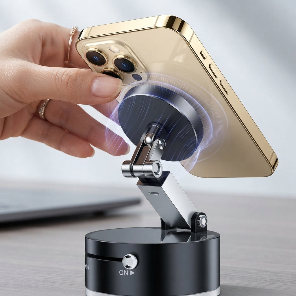 Vacuum Magnetic Phone Holder – Double-Sided Hands-Free Mount