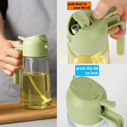 2-in-1 Oil Spray Bottle for Cooking & BBQ