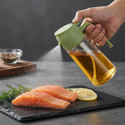 2-in-1 Oil Spray Bottle for Cooking & BBQ