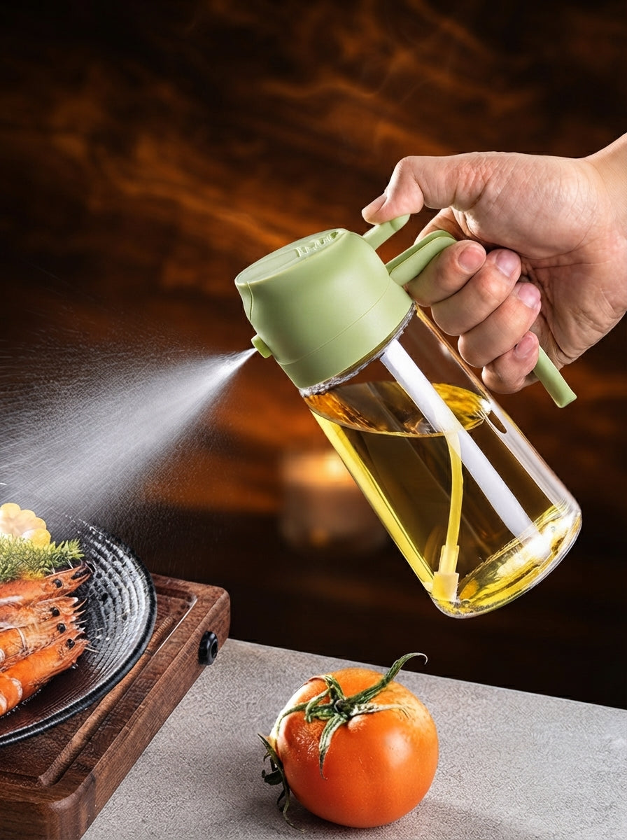 2-in-1 Oil Spray Bottle for Cooking & BBQ