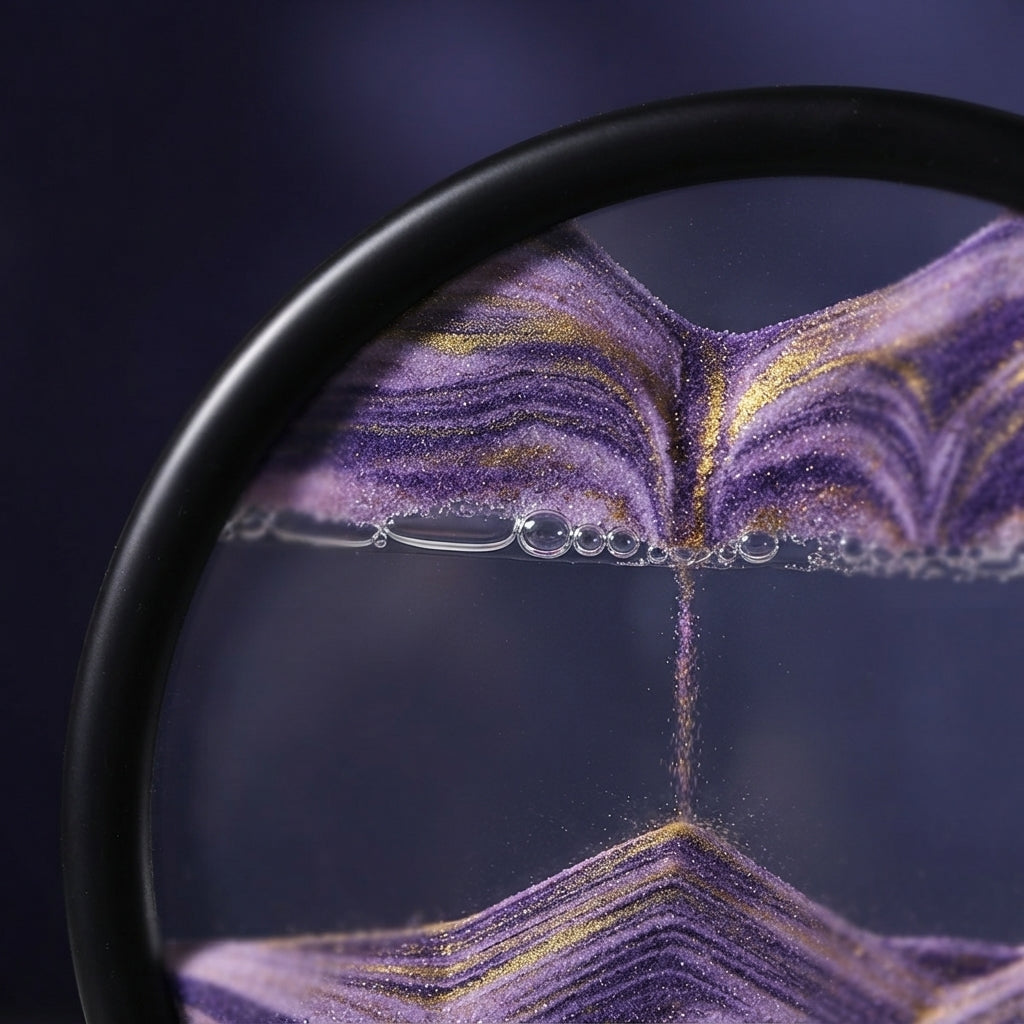 Dynamic 3D Moving Sand Art LED Desk Lamp