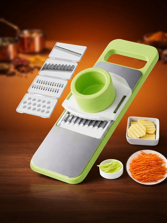 5-in-1 Multifunction Vegetable Cutter & Slicer – Stainless Steel Kitchen Tool