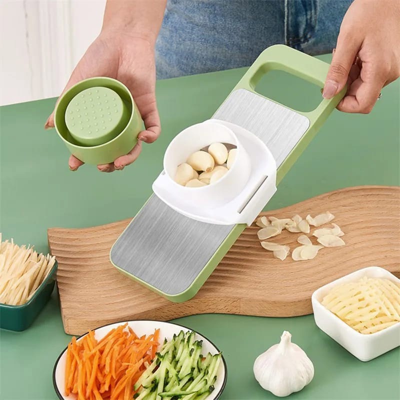 5-in-1 Multifunction Vegetable Cutter & Slicer – Stainless Steel Kitchen Tool