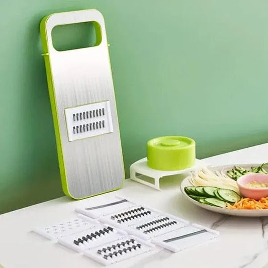 5-in-1 Multifunction Vegetable Cutter & Slicer – Stainless Steel Kitchen Tool