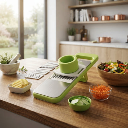 5-in-1 Multifunction Vegetable Cutter & Slicer – Stainless Steel Kitchen Tool