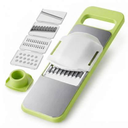 5-in-1 Multifunction Vegetable Cutter & Slicer – Stainless Steel Kitchen Tool