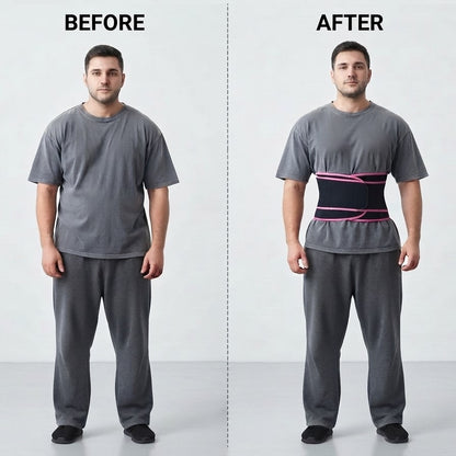 Waist Trimmer Sweat Belt – Adjustable Workout & Tummy Support Belt